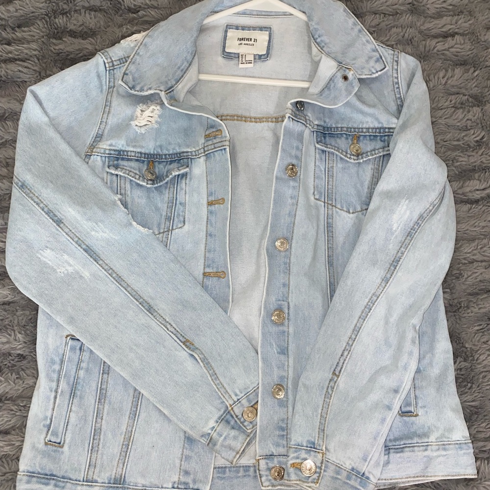Small mens oversized jean jacket